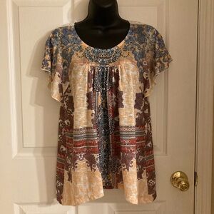 ONE WORLD Multicolor Bohemian Blouse